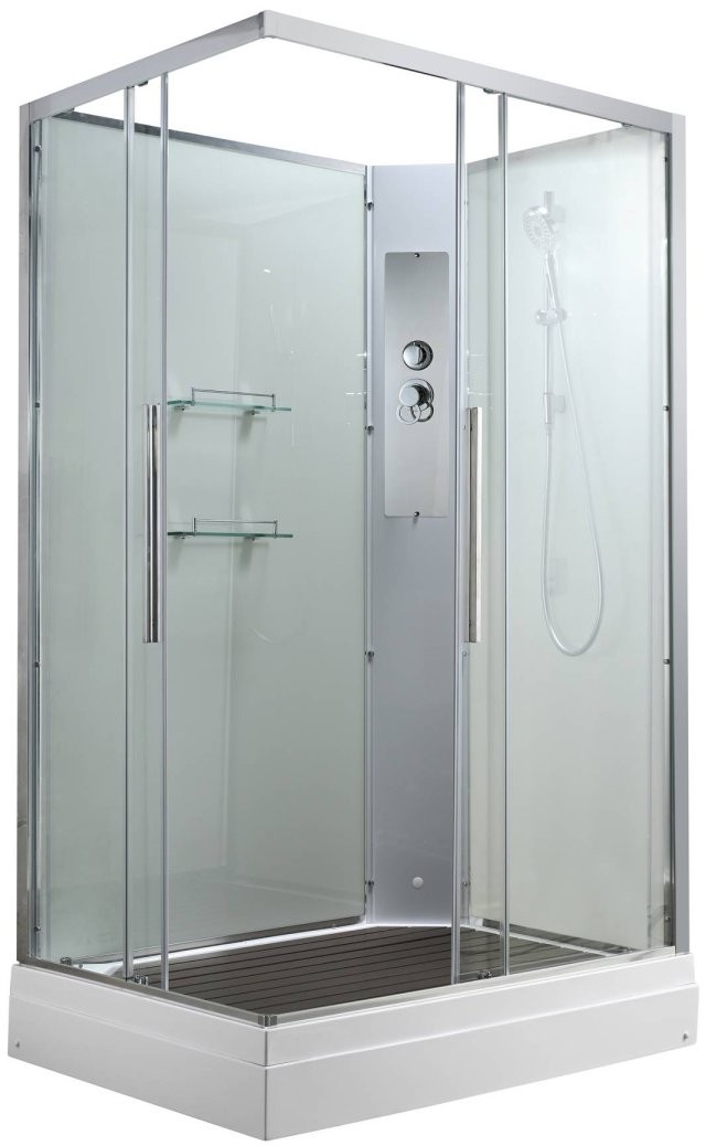 Душевая кабина Avacan K2810N AVA 100x80 без крыши, стекла прозрачные, профиль хром Душевая кабина Avacan K2810N AVA 100x80 без крыши, стекла прозрачные, профиль хром