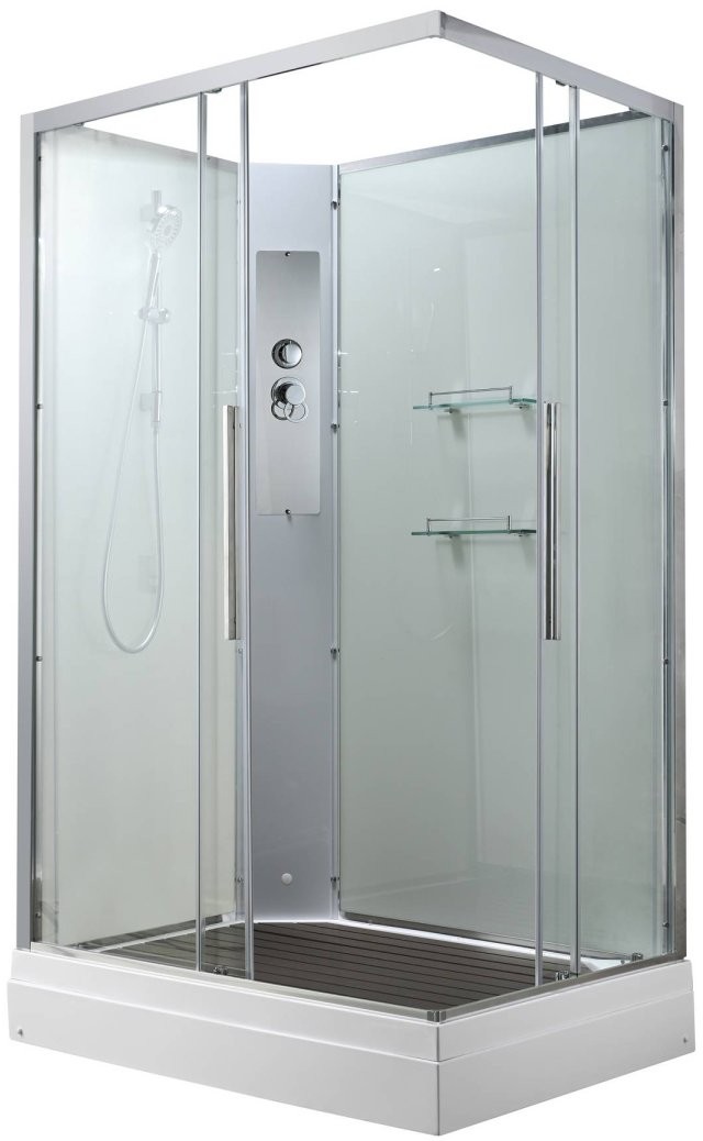 Душевая кабина Avacan K2810N AVA 100x80 без крыши, стекла прозрачные, профиль хром Душевая кабина Avacan K2810N AVA 100x80 без крыши, стекла прозрачные, профиль хром