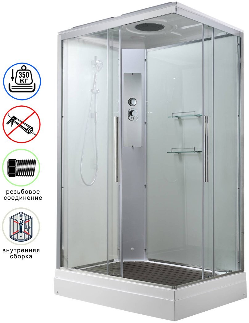 Душевая кабина Avacan K2012 AVA 120x90 стандарт, стекла прозрачные, профиль хром Душевая кабина Avacan K2012 AVA 120x90 стандарт, стекла прозрачные, профиль хром