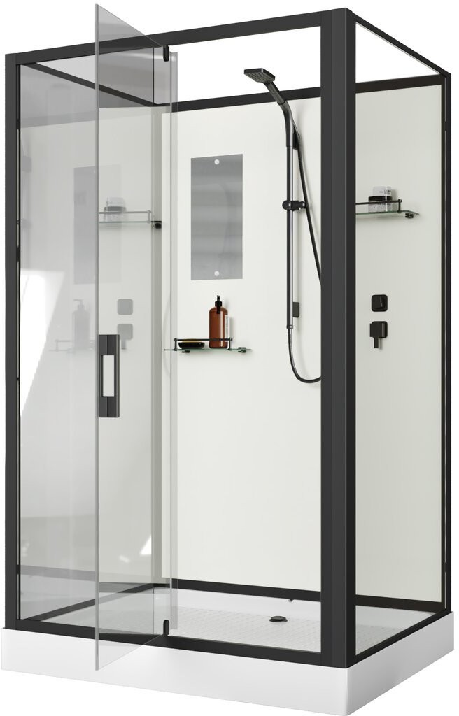 Душевая кабина Niagara Standart ST100/80/15Q/BL/BK 100x80 б/к, стекла прозрачные, профиль черный Душевая кабина Niagara Standart ST100/80/15Q/BL/BK 100x80 б/к, стекла прозрачные, профиль черный
