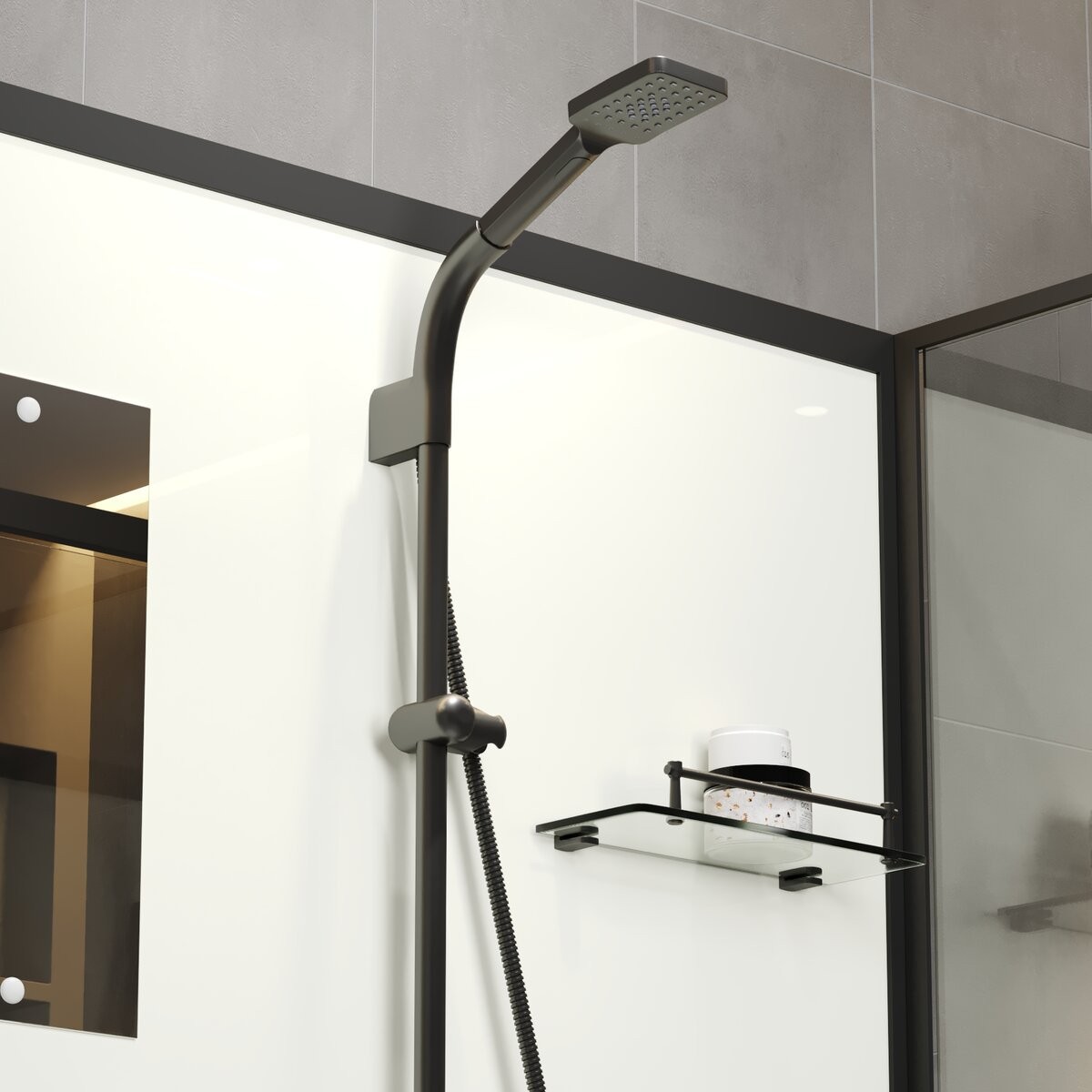 Душевая кабина Niagara Standart ST100/80/15Q/BL/BK 100x80 б/к, стекла прозрачные, профиль черный Душевая кабина Niagara Standart ST100/80/15Q/BL/BK 100x80 б/к, стекла прозрачные, профиль черный