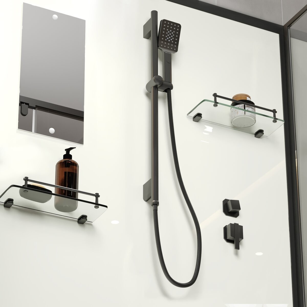 Душевая кабина Niagara Standart ST100/80/15Q/BL/BK 100x80 б/к, стекла прозрачные, профиль черный Душевая кабина Niagara Standart ST100/80/15Q/BL/BK 100x80 б/к, стекла прозрачные, профиль черный