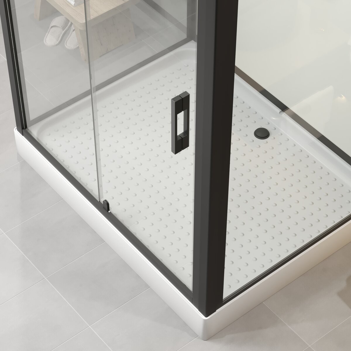 Душевая кабина Niagara Standart ST100/80/15Q/BL/BK 100x80 б/к, стекла прозрачные, профиль черный Душевая кабина Niagara Standart ST100/80/15Q/BL/BK 100x80 б/к, стекла прозрачные, профиль черный