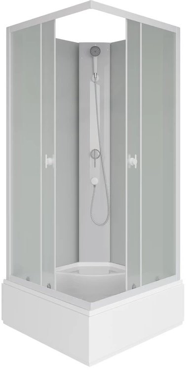 Душевая кабина Niagara Promo P80/26Q/MT/BK 80x80 без крыши, стекла матовые, профиль белый Душевая кабина Niagara Promo P80/26Q/MT/BK 80x80 без крыши, стекла матовые, профиль белый
