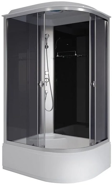 Душевая кабина Niagara Eco 120x80 правая, с крышей, стекло тонированное / профиль хром Душевая кабина Niagara Eco 120x80 правая, с крышей, стекло тонированное / профиль хром