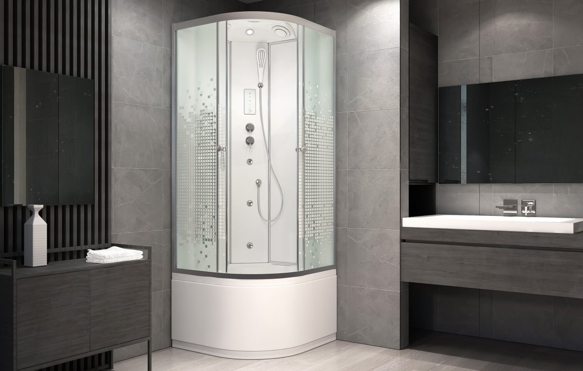 Душевая кабина Avacan L910GM+EL AVA 100x100 с гидромассажем и электрикой (стекла матовые с рисунком) Душевая кабина Avacan L910GM+EL AVA 100x100 с гидромассажем и электрикой (стекла матовые с рисунком)