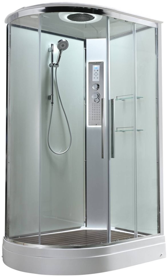 Душевая кабина Avacan EM2811RLEDT AVA 110x80 правая, LED, стекла прозрачные. профиль хром Душевая кабина Avacan EM2811RLEDT AVA 110x80 правая, LED, стекла прозрачные. профиль хром