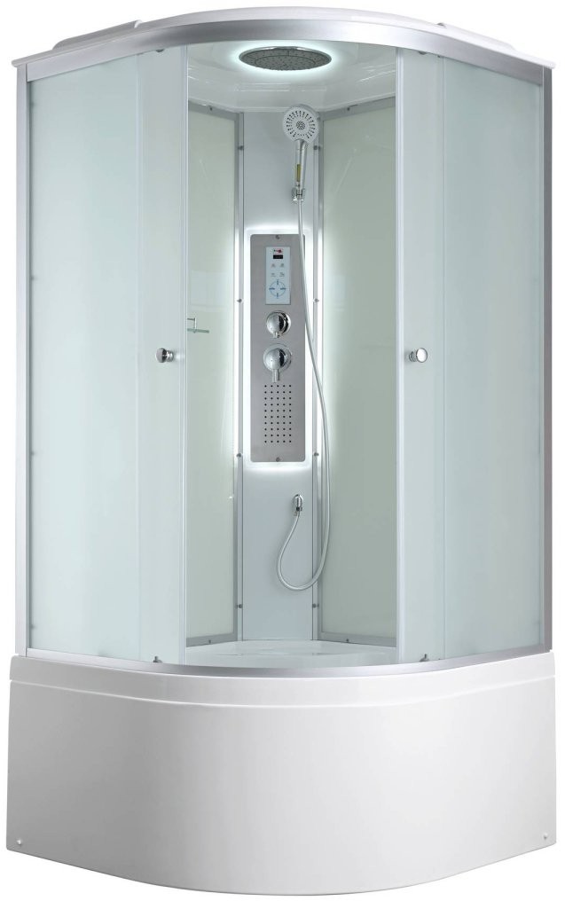 Душевая кабина Avacan C5010LED AVA 100x100 LED, стекла матовые, профиль хром Душевая кабина Avacan C5010LED AVA 100x100 LED, стекла матовые, профиль хром