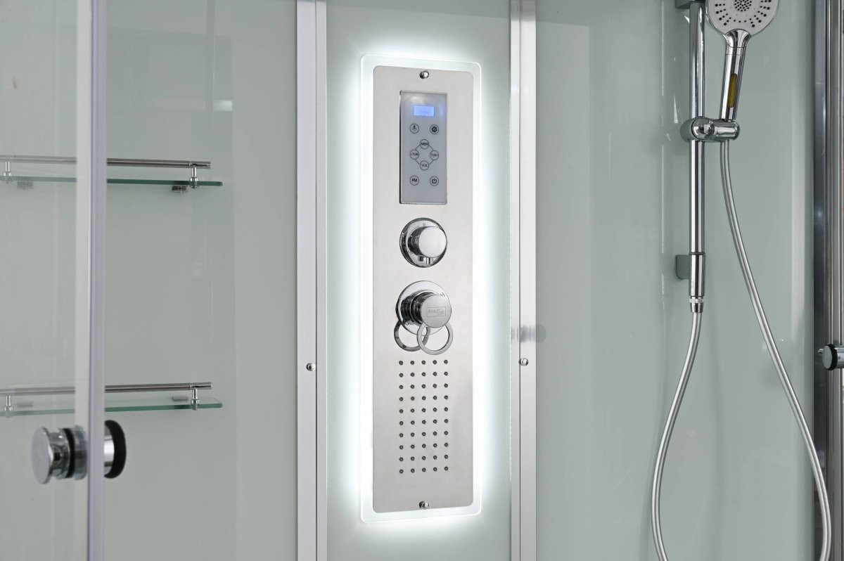 Душевая кабина Avacan V5016LED AVA 160x85 LED, стекла прозрачные, профиль хром Душевая кабина Avacan V5016LED AVA 160x85 LED, стекла прозрачные, профиль хром