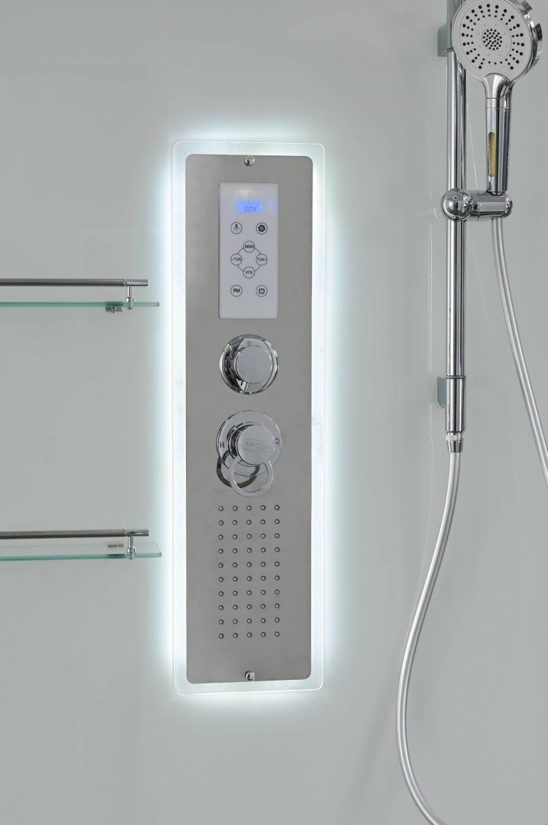 Душевая кабина Avacan V2080LED AVA 80x80 LED, стекла прозрачные, профиль хром Душевая кабина Avacan V2080LED AVA 80x80 LED, стекла прозрачные, профиль хром