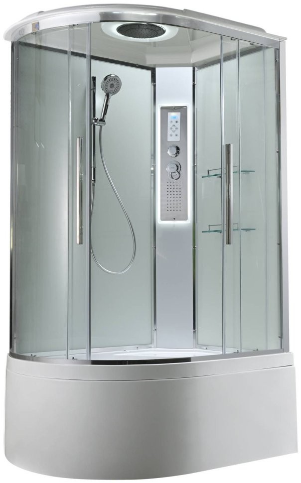 Душевая кабина Avacan EM5811RLEDT AVA 110x80 правая, LED, стекла прозрачные, профиль хром Душевая кабина Avacan EM5811RLEDT AVA 110x80 правая, LED, стекла прозрачные, профиль хром