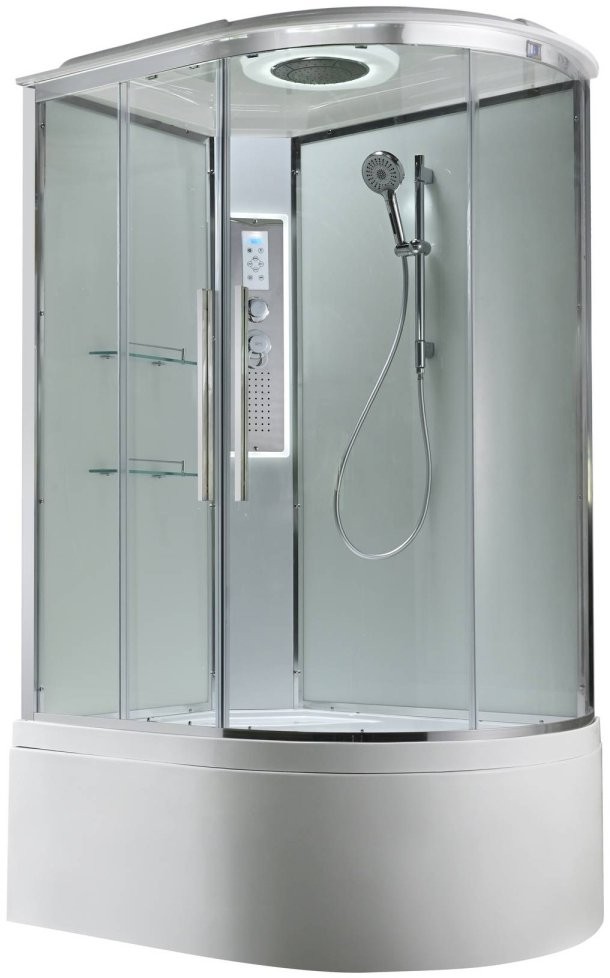 Душевая кабина Avacan EM5811RLEDT AVA 110x80 правая, LED, стекла прозрачные, профиль хром Душевая кабина Avacan EM5811RLEDT AVA 110x80 правая, LED, стекла прозрачные, профиль хром