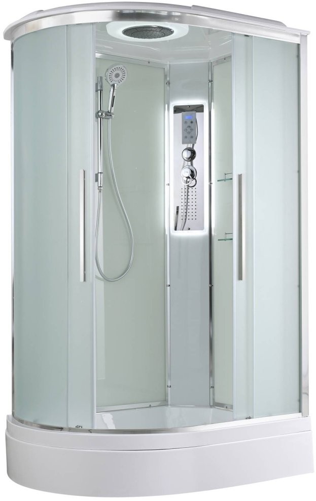 Душевая кабина Avacan EM3812RLED AVA 120x80 правая, LED, стекла матовые, профиль хром Душевая кабина Avacan EM3812RLED AVA 120x80 правая, LED, стекла матовые, профиль хром
