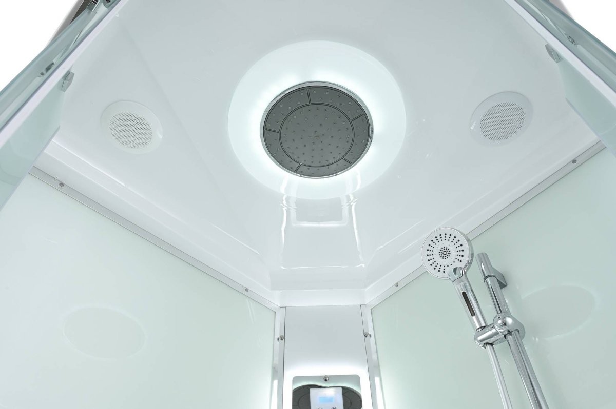 Душевая кабина Avacan EM3080LED AVA 80x80 LED, стекла матовые, профиль хром Душевая кабина Avacan EM3080LED AVA 80x80 LED, стекла матовые, профиль хром