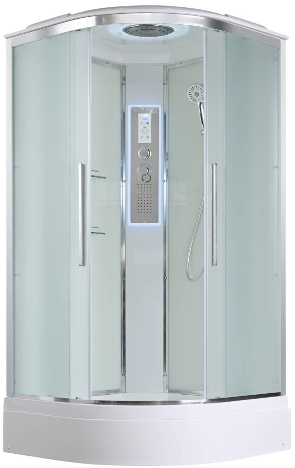 Душевая кабина Avacan EM3080LED AVA 80x80 LED, стекла матовые, профиль хром Душевая кабина Avacan EM3080LED AVA 80x80 LED, стекла матовые, профиль хром
