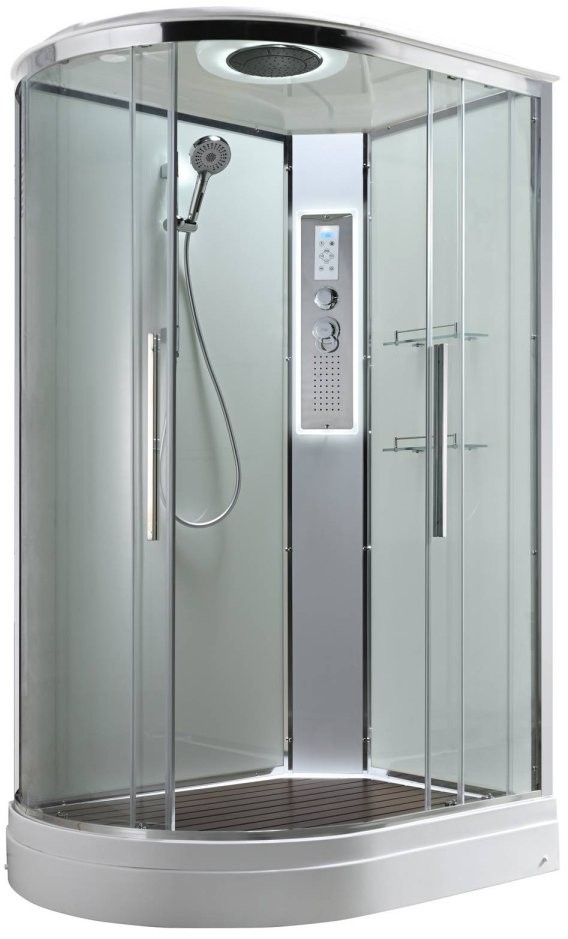 Душевая кабина Avacan EM2811RLEDT AVA 110x80 правая, LED, стекла прозрачные. профиль хром Душевая кабина Avacan EM2811RLEDT AVA 110x80 правая, LED, стекла прозрачные. профиль хром