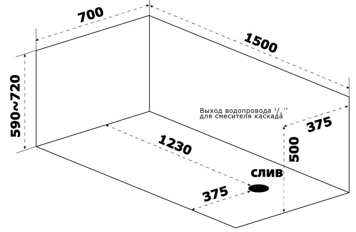 Акриловая ванна BAS Нирвана PRO 150x70 Акриловая ванна BAS Нирвана PRO 150x70