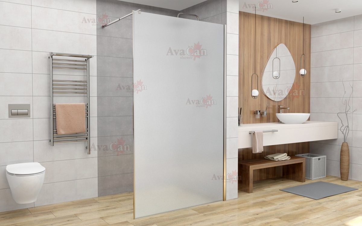 Душевая стенка Avacan MC100MT AVA 100x200 стекла матовые, профиль хром Душевая стенка Avacan MC100MT AVA 100x200 стекла матовые, профиль хром
