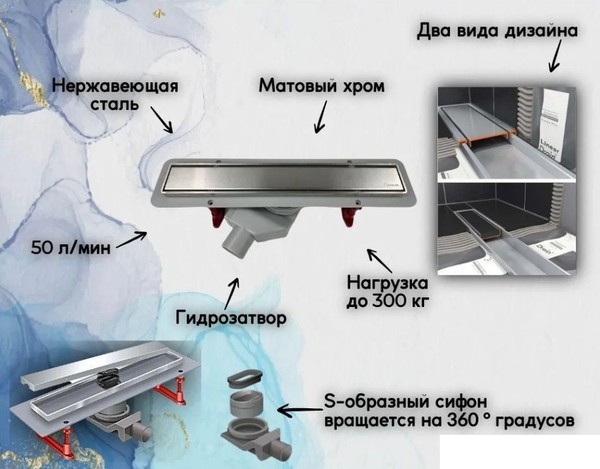 Трап для душа Tim Zst.1121.8002 Трап для душа Tim Zst.1121.8002