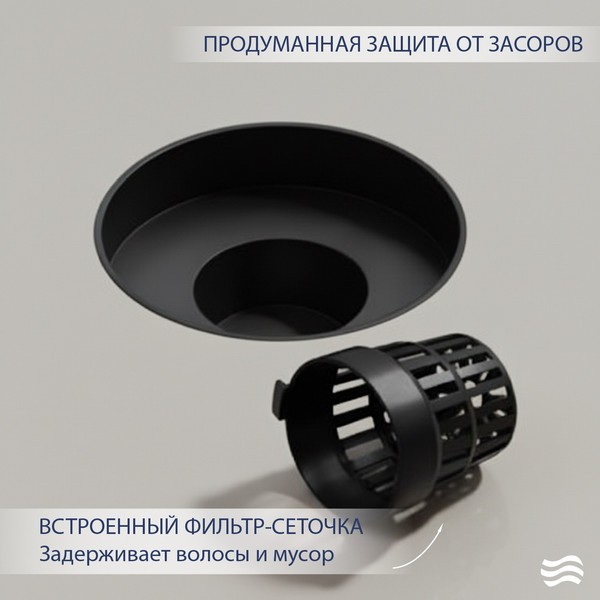 Трап для душа Lauter 21U032MB (черный матовый) Трап для душа Lauter 21U032MB (черный матовый)