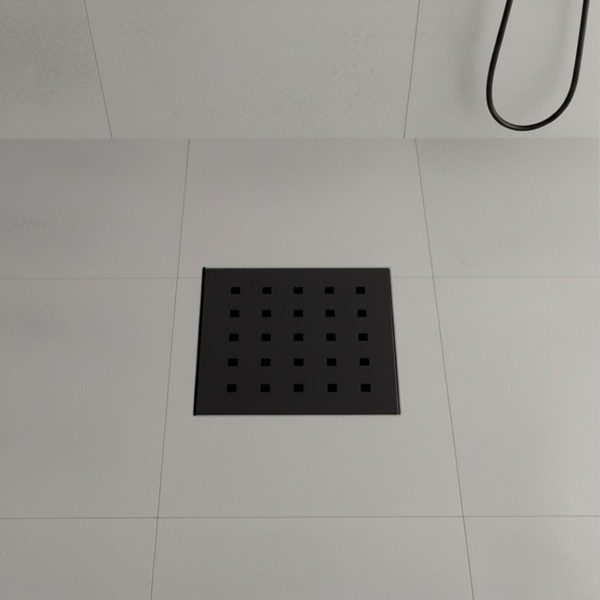 Трап для душа Lauter 214001-K2MB 150x150 (черный матовый) Трап для душа Lauter 214001-K2MB 150x150 (черный матовый)
