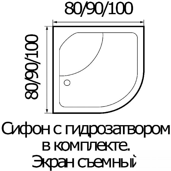 Душевой поддон Wemor 80/43 C Душевой поддон Wemor 80/43 C