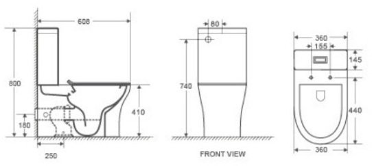 Унитаз Welt-Wasser TELBACH 001GL-WT напольный Унитаз Welt-Wasser TELBACH 001GL-WT напольный