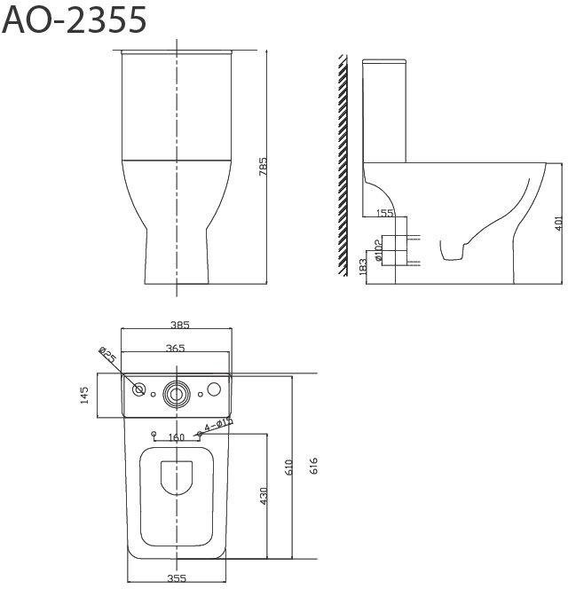 Унитаз напольный Triton-Pro Astro AO-2355 38,5x62,0 безободковый SoftClose Унитаз напольный Triton-Pro Astro AO-2355 38,5x62,0 безободковый SoftClose
