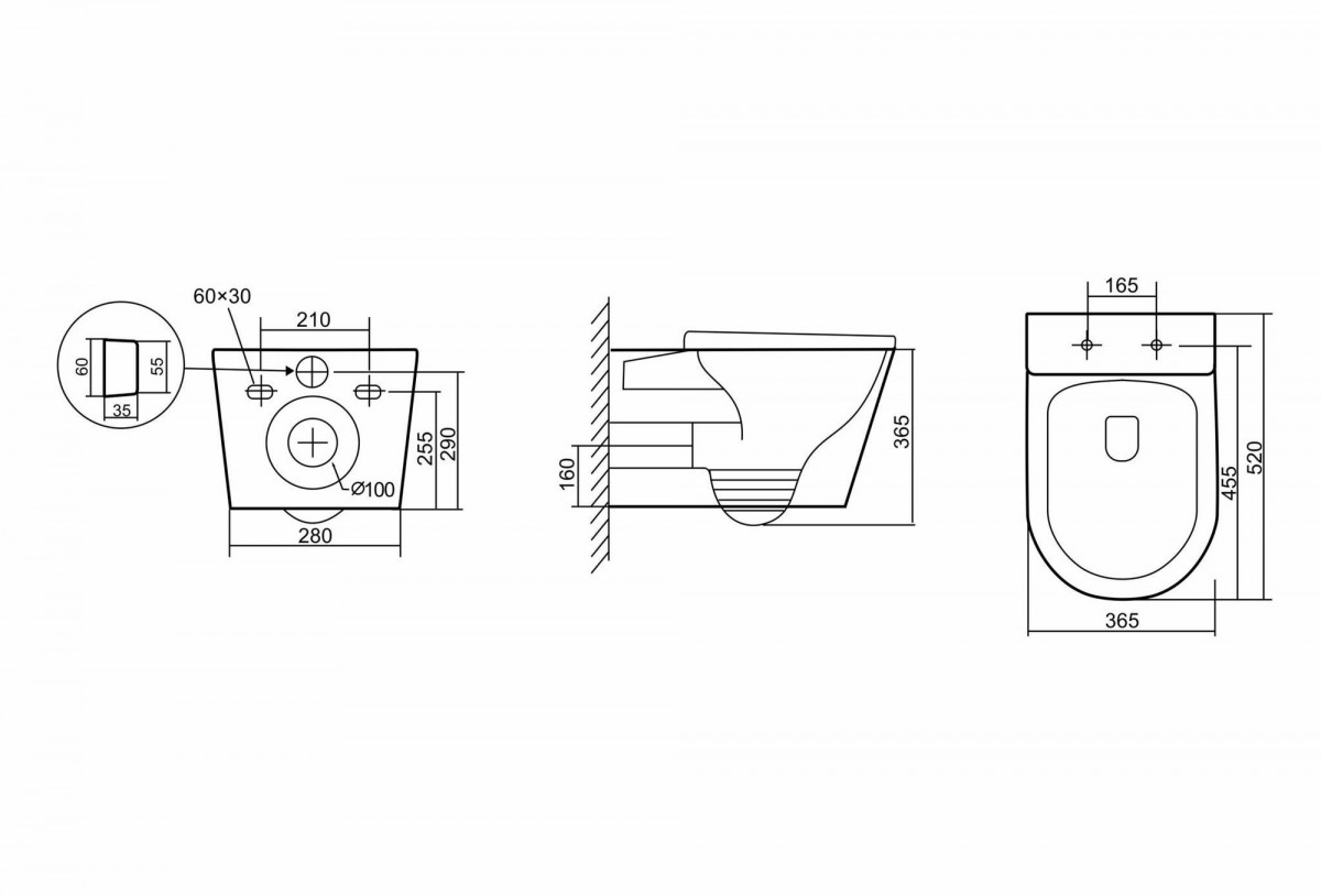 Унитаз подвесной Triton-Pro Tornado Verso TR-VO-0832 36,5x52 безободковый SoftClose Унитаз подвесной Triton-Pro Tornado Verso TR-VO-0832 36,5x52 безободковый SoftClose