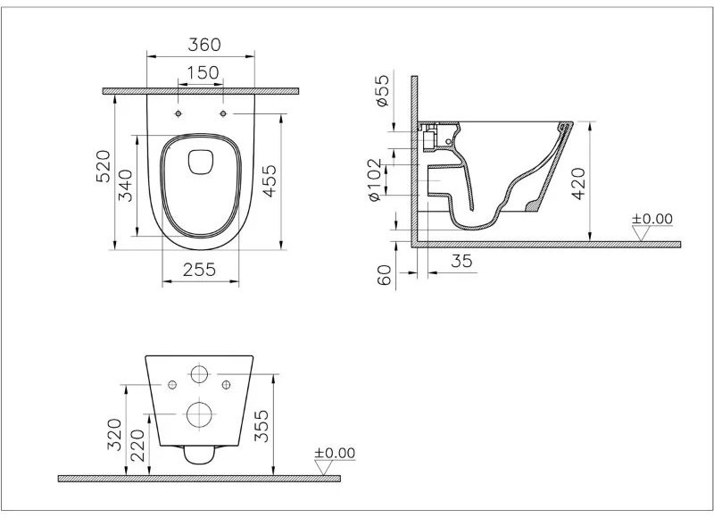 Унитаз подвесной Vitra M50 Tornado VortexFlush 36x52 сиденье микролифт, белый Унитаз подвесной Vitra M50 Tornado VortexFlush 36x52 сиденье микролифт, белый