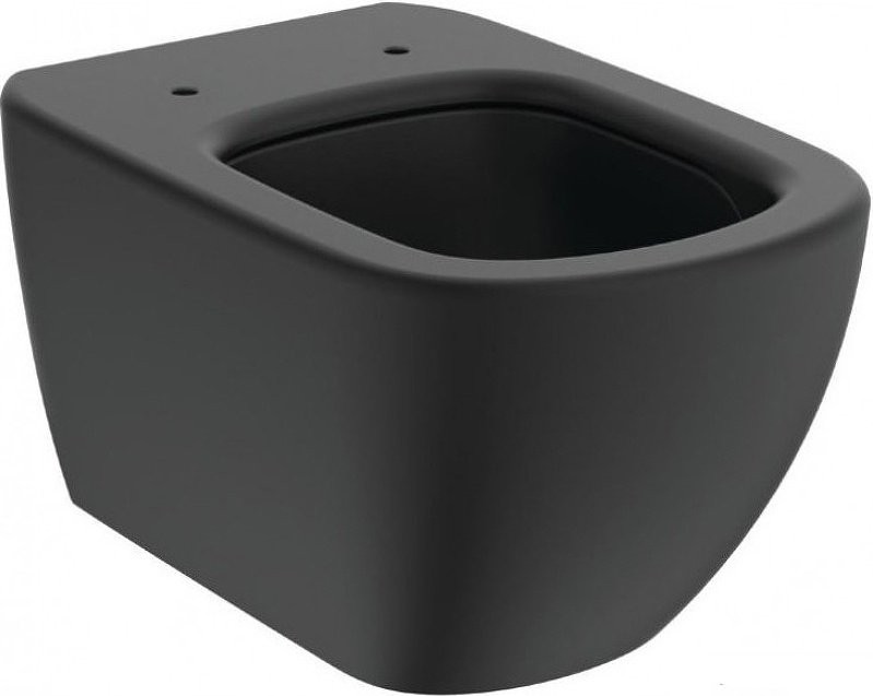 Унитаз подвесной Ideal Standard Tesi AQUABLADE 36,5x53,5 сиденье Silk Black, Slim SoftClose, черный Унитаз подвесной Ideal Standard Tesi AQUABLADE 36,5x53,5 сиденье Silk Black, Slim SoftClose, черный