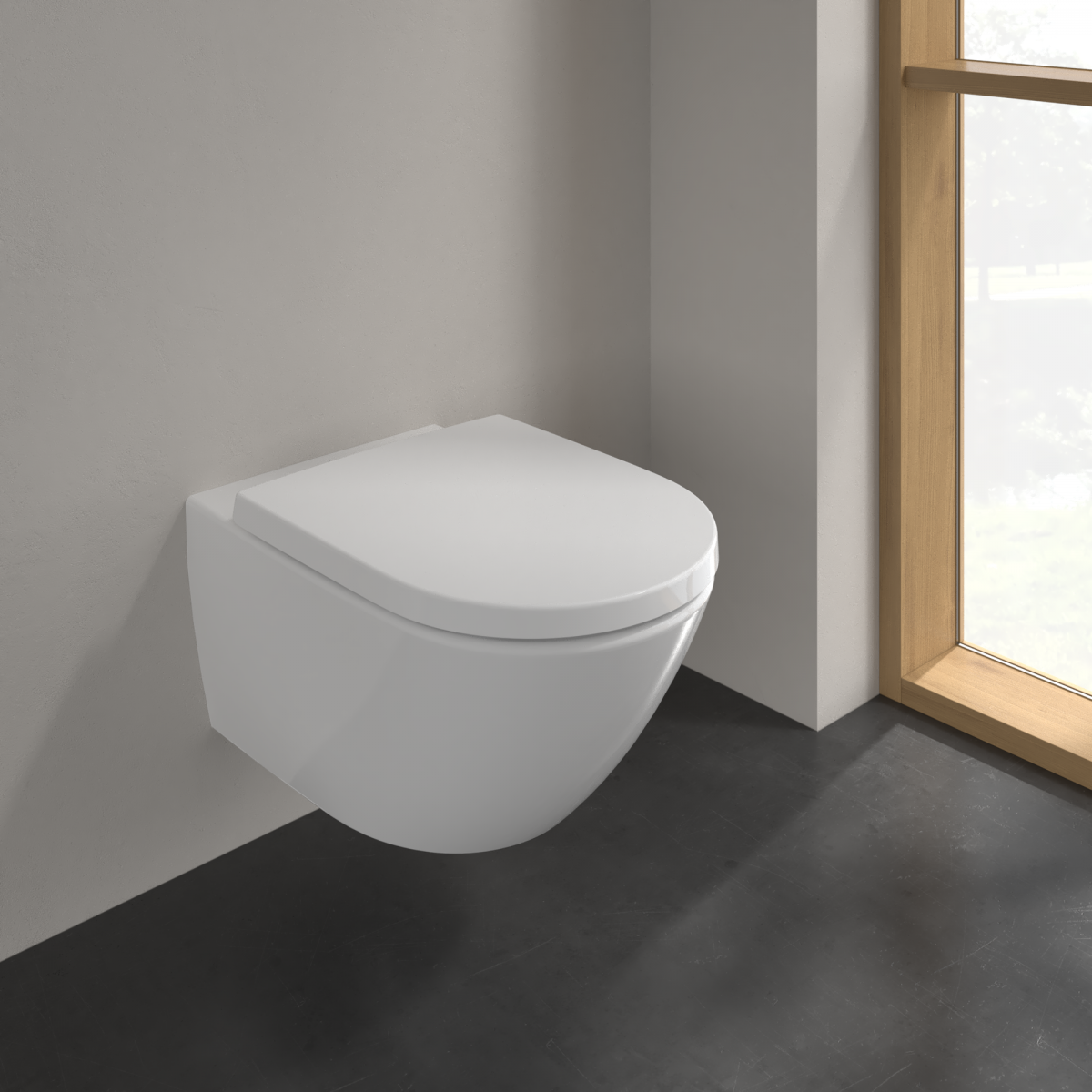 Унитаз подвесной Villeroy & Boch Subway 3.0 4670TSR1 с крышкой дюропласт SoftClose Унитаз подвесной Villeroy & Boch Subway 3.0 4670TSR1 с крышкой дюропласт SoftClose