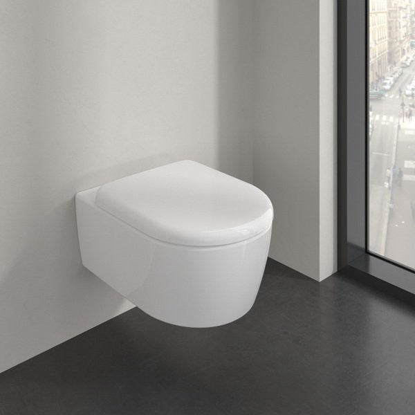 Унитаз подвесной Villeroy & Boch Skyla TwistFlush 5656CL01 с крышкой дюропласт SoftClose Унитаз подвесной Villeroy & Boch Skyla TwistFlush 5656CL01 с крышкой дюропласт SoftClose