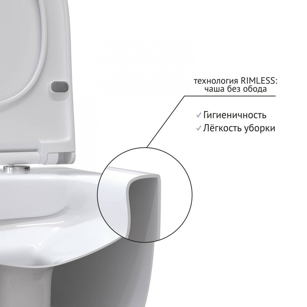 Унитаз подвесной Berges VENTAS Rimless 49 082012 36,5x49 без сиденья Унитаз подвесной Berges VENTAS Rimless 49 082012 36,5x49 без сиденья