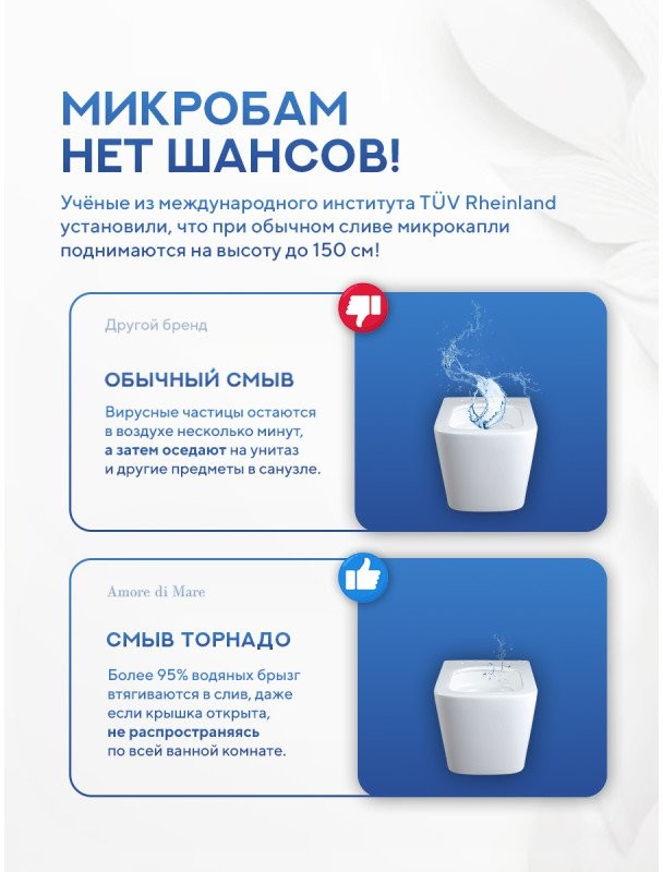 Унитаз подвесной Amore di Mare Tassaro Tornado Bidet P202X-T 36x52 с функцией биде, сиденье дюропласт, микролифт, белый глянец Унитаз подвесной Amore di Mare Tassaro Tornado Bidet P202X-T 36x52 с функцией биде, сиденье дюропласт, микролифт, белый глянец