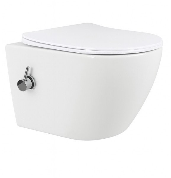 Унитаз подвесной Amore di Mare Lenza Tornado Bidet P252X-T 36x52 с функцией биде, сиденье дюропласт, микролифт, белый глянец Унитаз подвесной Amore di Mare Lenza Tornado Bidet P252X-T 36x52 с функцией биде, сиденье дюропласт, микролифт, белый глянец