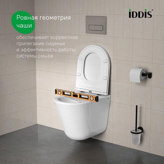 Унитаз подвесной Iddis Ray RAYRDSEi25 35,5x51,5 сиденье дюропласт, микролифт Унитаз подвесной Iddis Ray RAYRDSEi25 35,5x51,5 сиденье дюропласт, микролифт