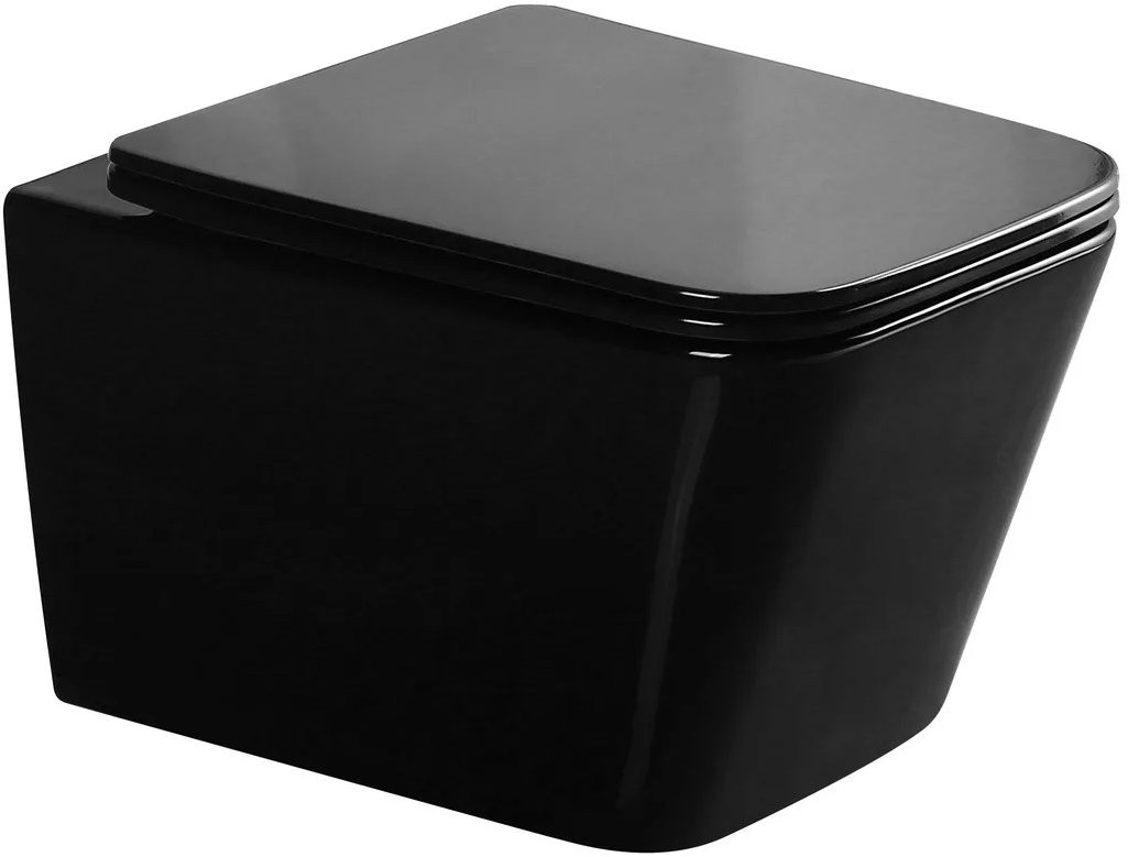 Унитаз подвесной Gid Tr2155BL 35,5x51,5 черный глянцевый с сиденьем Унитаз подвесной Gid Tr2155BL 35,5x51,5 черный глянцевый с сиденьем