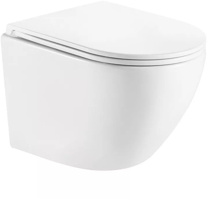 Унитаз подвесной Gid Tr2122 49x35,5 микролифт безободковый белый Унитаз подвесной Gid Tr2122 49x35,5 микролифт безободковый белый