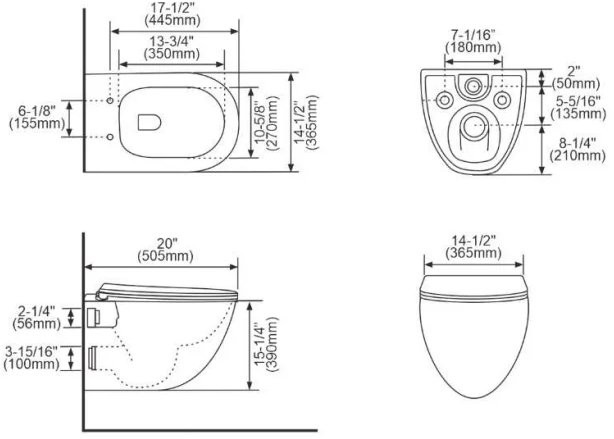 Унитаз подвесной Ceramalux TR-0199ZK 36x50 сиденье Duroplast, микролифт Унитаз подвесной Ceramalux TR-0199ZK 36x50 сиденье Duroplast, микролифт