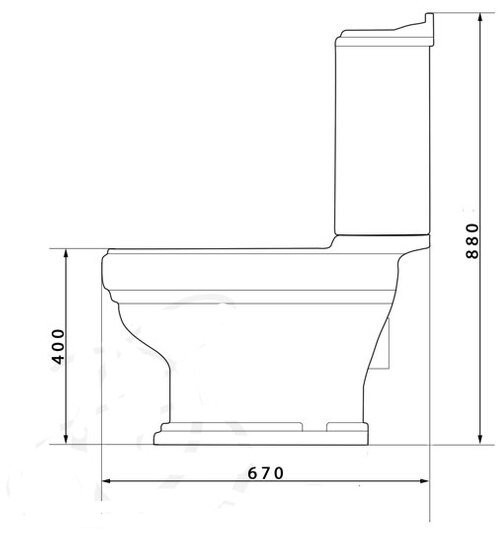 Унитаз-компакт Caprigo Borgo 3813 43x67 сиденье ABS, микролифт, белый Унитаз-компакт Caprigo Borgo 3813 43x67 сиденье ABS, микролифт, белый