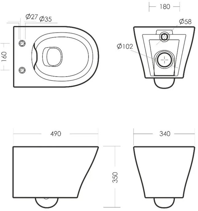 Унитаз подвесной Sanita Luxe Breeze Rimless 34x49 сиденье Duroplast, SoftClose, Clip Up, белый Унитаз подвесной Sanita Luxe Breeze Rimless 34x49 сиденье Duroplast, SoftClose, Clip Up, белый