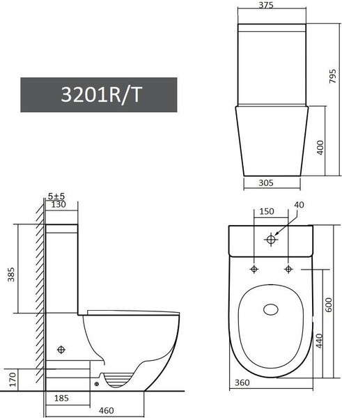 Унитаз напольный Grado GD-3201R (с сиденьем) Унитаз напольный Grado GD-3201R (с сиденьем)