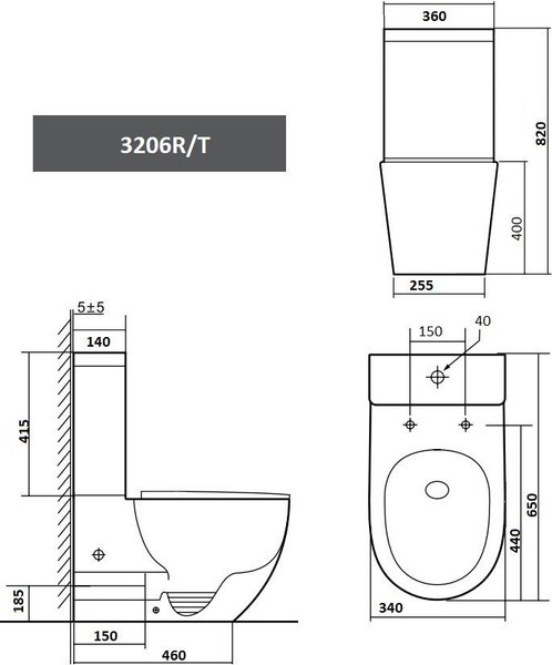 Унитаз напольный Grado GD-3206Т (с сиденьем) Унитаз напольный Grado GD-3206Т (с сиденьем)