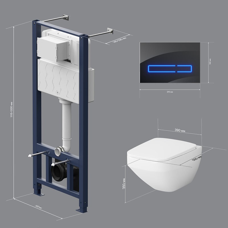 Инсталляция с унитазом подвесным AM.PM FlashClean IS450A38.50A1700 Инсталляция с унитазом подвесным AM.PM FlashClean IS450A38.50A1700