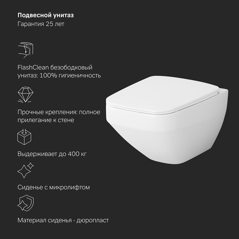 Инсталляция с унитазом подвесным AM.PM FlashClean IS450A38.50A1700 Инсталляция с унитазом подвесным AM.PM FlashClean IS450A38.50A1700