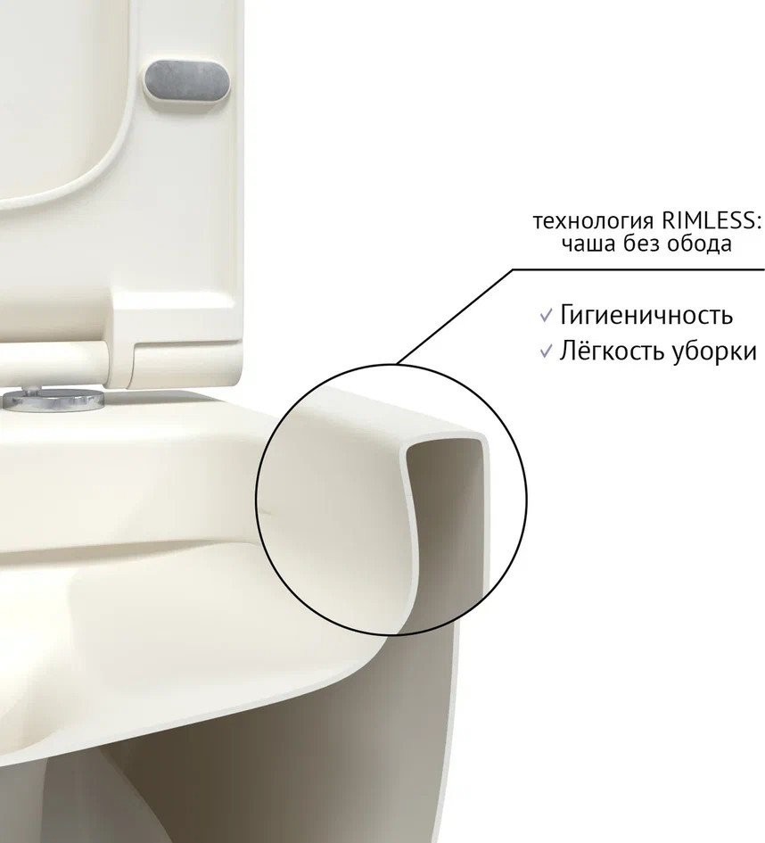 Унитаз подвесной Berges Ego XL Rimless / 082218 Унитаз подвесной Berges Ego XL Rimless / 082218