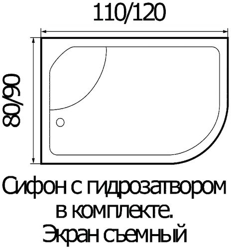 Душевая кабина RIVER Dunay 120/80/44 МТ R Душевая кабина RIVER Dunay 120/80/44 МТ R