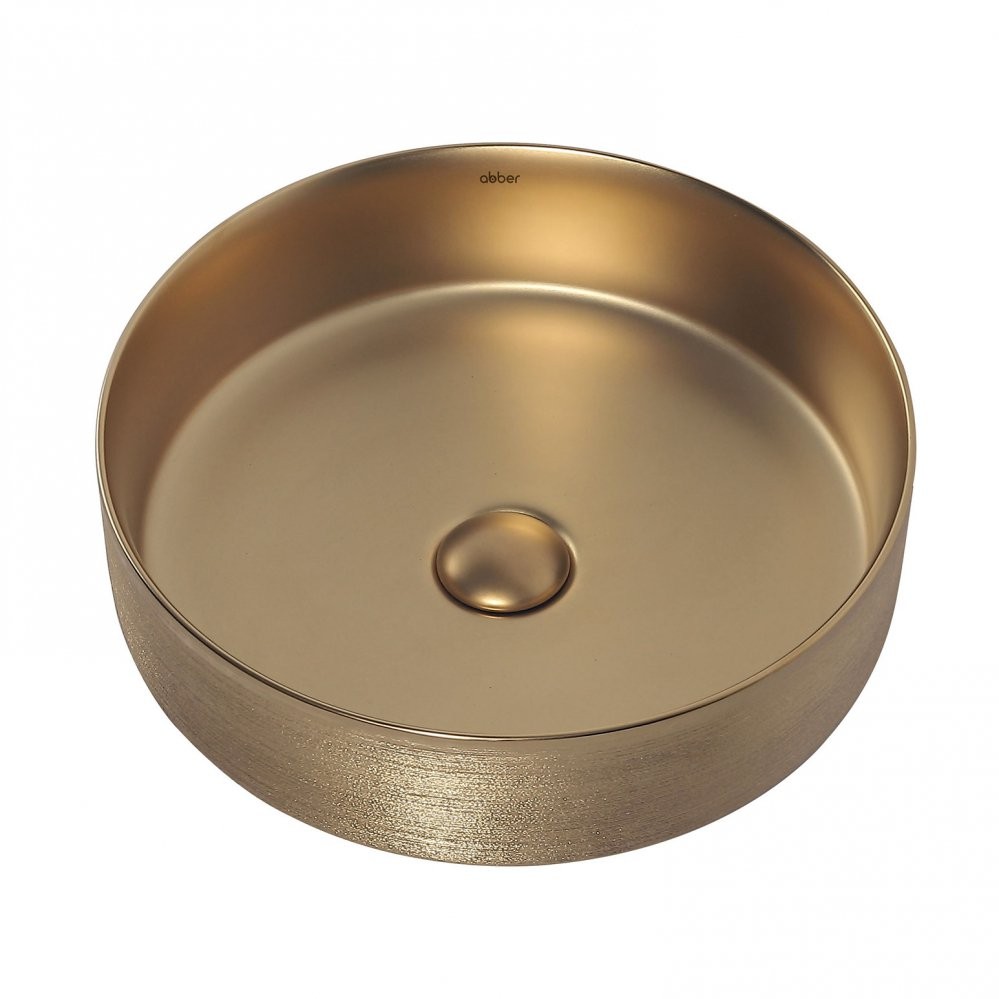 Умывальник Abber Bequem AC2109BGM 40x40 золото матовое Умывальник Abber Bequem AC2109BGM 40x40 золото матовое