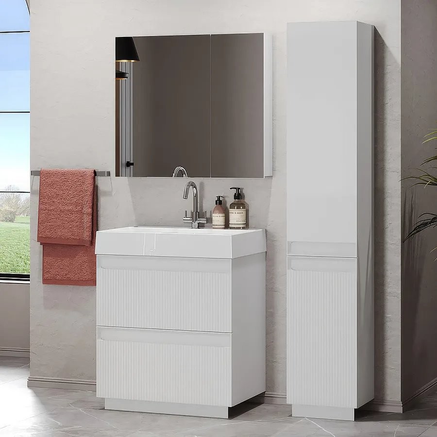 Умывальник Белюкс Берн Бн-700 Белый матовый (18), Solid Surface Умывальник Белюкс Берн Бн-700 Белый матовый (18), Solid Surface
